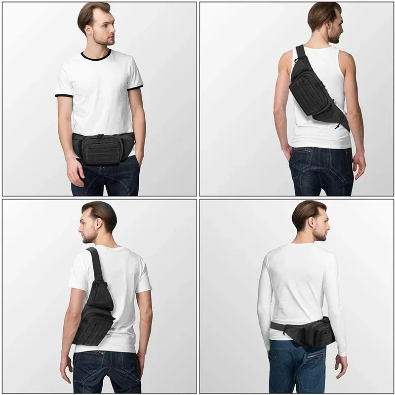 حقيبة الخصر التكتيكية متعددة الوظائف ، حقيبة الصدر ، التدريب ، المشي لمسافات طويلة ، إطلاق النار ، الصيد ، في الهواء الطلق ، التخزين ، الادسنس ، كرة الطلاء ، القتال