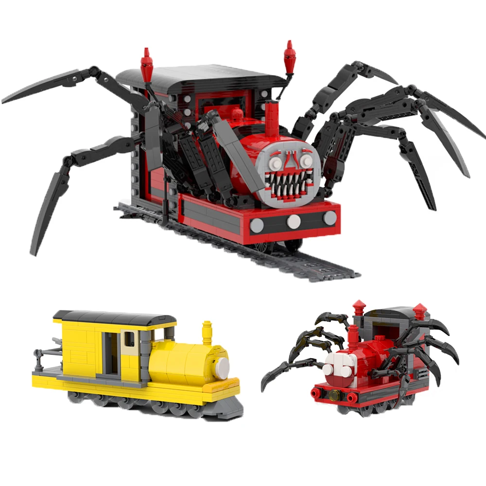 Charles Choo Choo Spider Train Building Block Toy Horror Game Bus Eater Figure Doll Monster Animal Figures Bricks Model Kid Gift