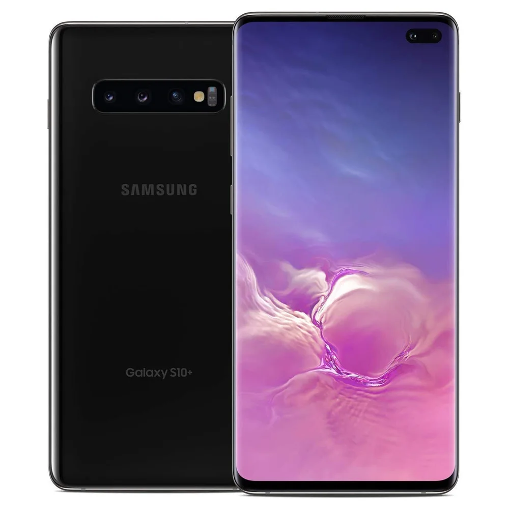 هاتف سامسونج جالاكسي S10 + S10 Plus G975U G975F 4G WIFI 6.4 بوصة 8 جيجابايت رام 128 جيجابايت روم 12 ميجابكسل * 2 + 16 ميجابكسل + 10 ميجابكسل + 8 ميجابكسل NFC أصلي S10 + هاتف ذكي