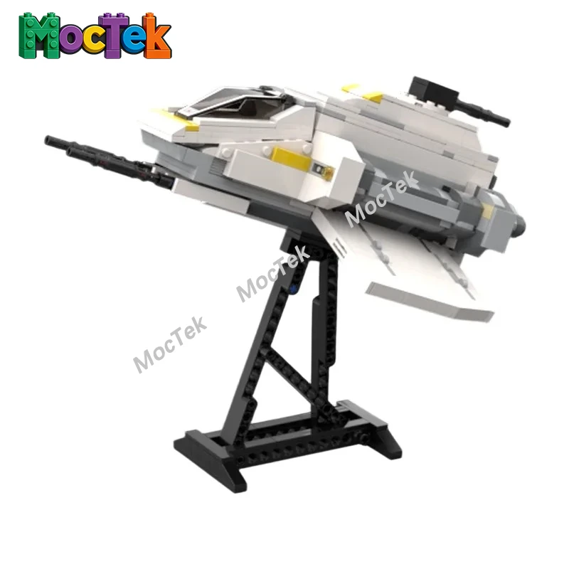 

Futuristic MOC Spaceship Building Blocks Universe Combat Vessel Small Particle Bricks Sci-fi Scene Decor Toy