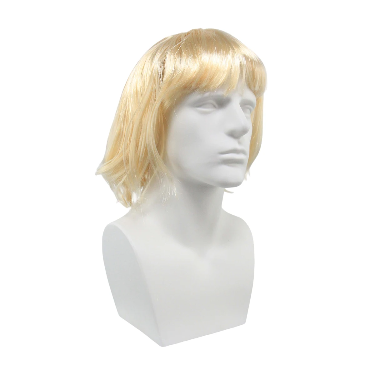 Blonde Short Bob Synthetic Wig, Straight Hair with Bangs for Cosplay, Halloween and Costume Parties image 2