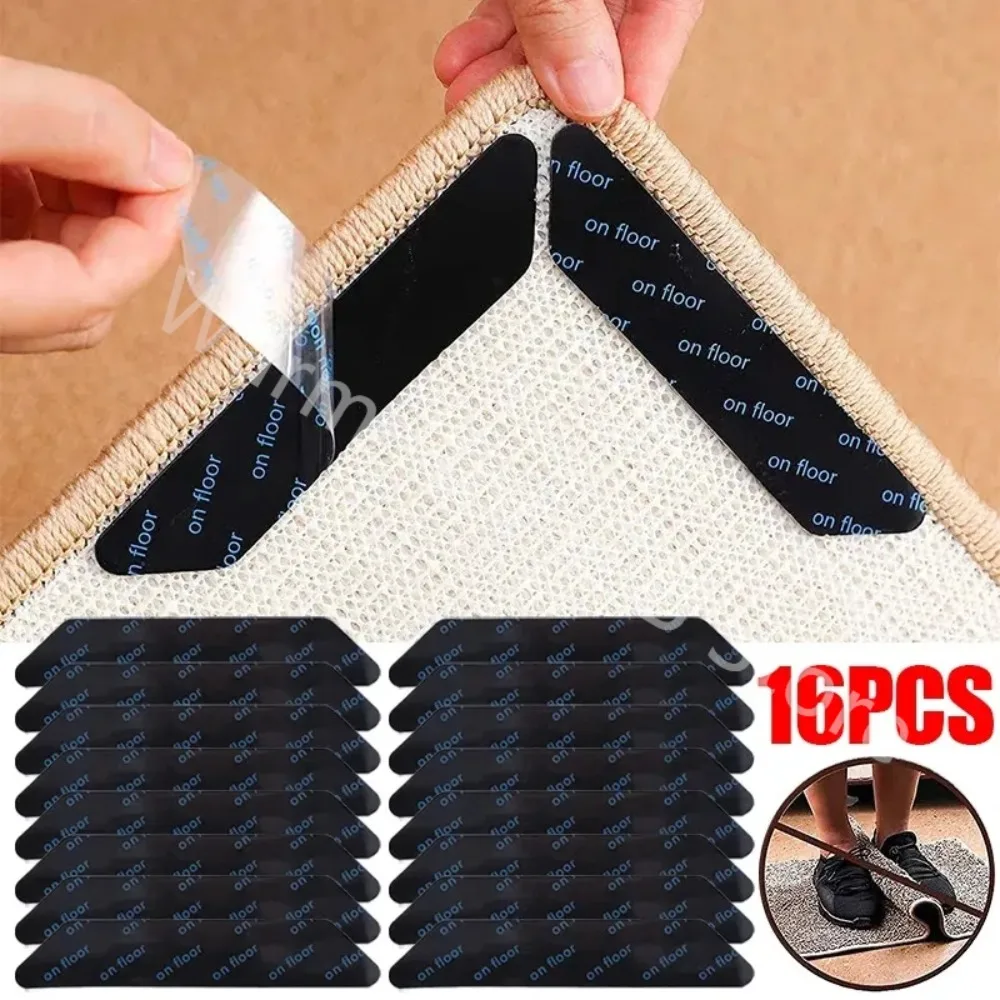 

Self-adhesive Anti Slip Skid Carpet Sticker Double-sided Tape Reusable Fixed Pad Floor Rug Mat for Home Bathroom Long Strip Patc