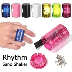 Adjustable Fingers Rhythm Sand Shaker 2021 Music Finger Ring Soft Plastic Diameter 2.5cm Guitar Ukulele Instruments Accessories