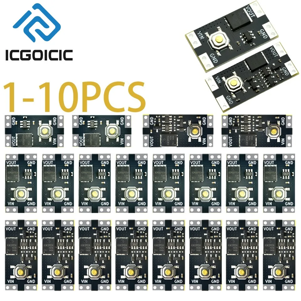 1-10PCS XL-10AL XL-10AH Single Bond Button Bistable Micro One Key Switch Module 3.5-5.4V 4.5-26V 300nA 1.3uA Load 10A Low Power
