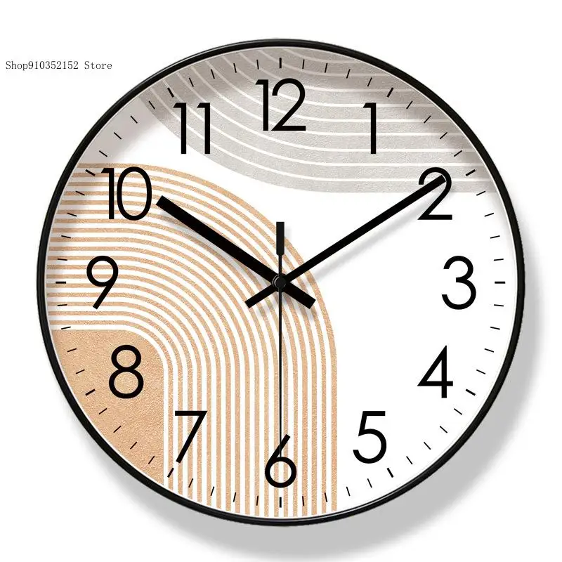 6637 Office Bedroom Simple Home Nordic Living Room Clock Hanging Watch Line Decoration Silent Sweep Second Clock