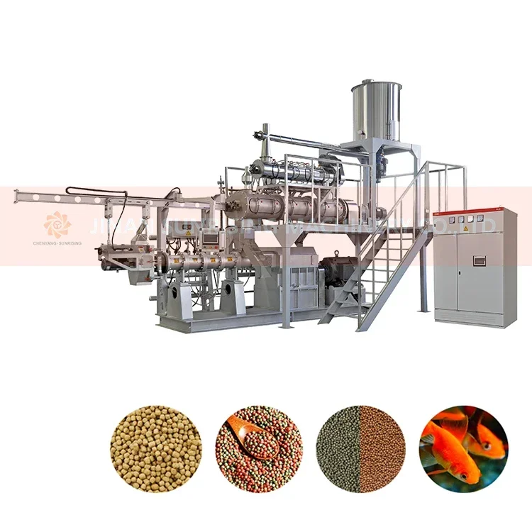 YG Small Capacity Sinking Fish Feed Production Line Animals Floating Fish Feed Making Machine Double Screw Extruder