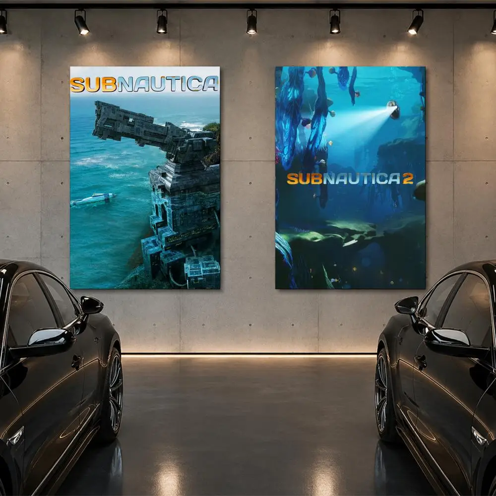 NEW Game S-Subnautica Poster Room Decor Home Wall Art Printing Waterproof Garage BedRoom Posters Gift
