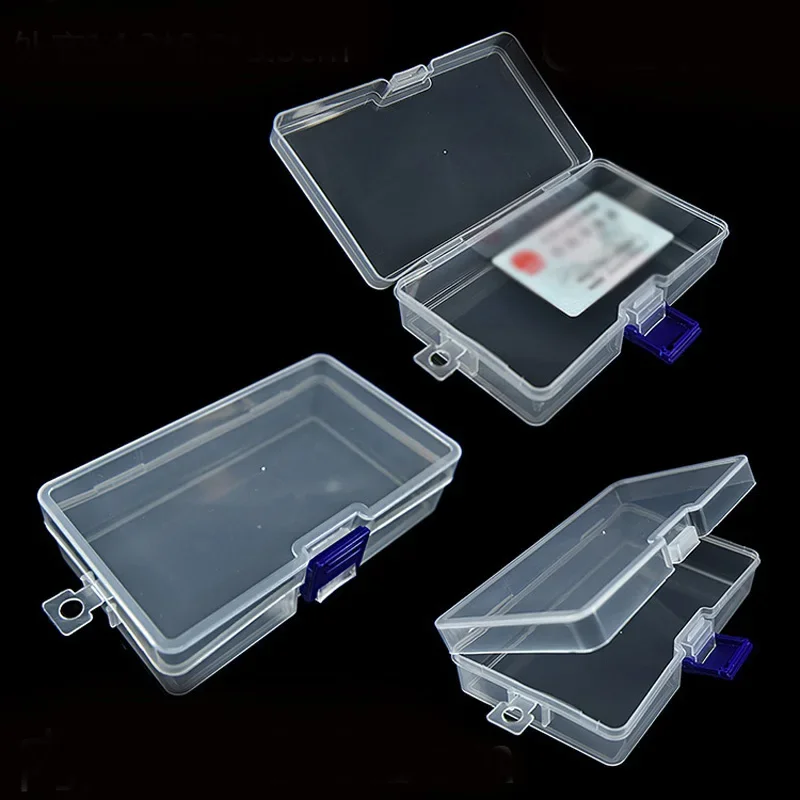 Jewelry Transparent Holder Craft Beads Rectangle Plastic Clear Case Storage Box Collection Organizer Display New