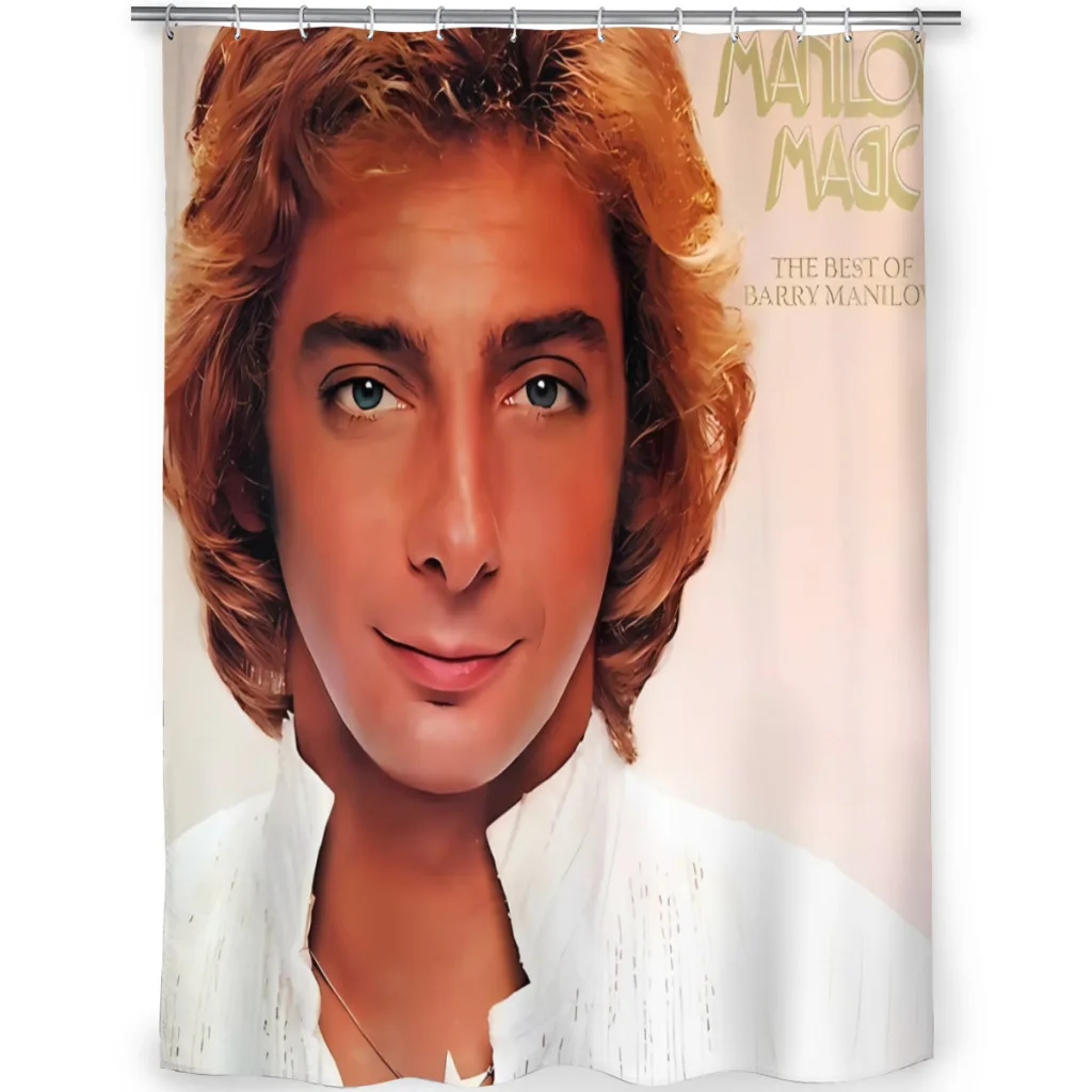 Popular Musician Barry Manilow Shower Curtain for Bathroom  Aesthetic Room Decoration