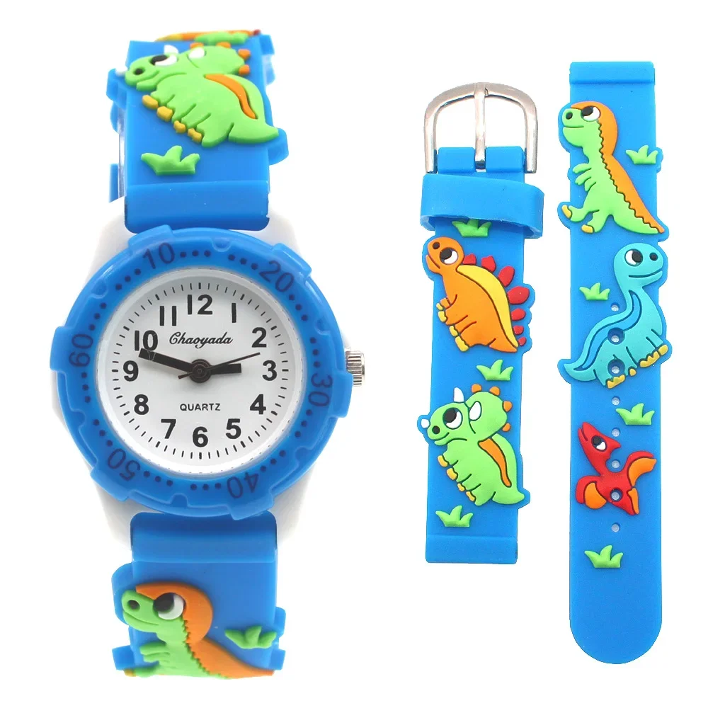 High Quality Carton Silicone Gift Watch Boys Girls Colorful Lovely Kids Wristwatch Baby Watch Dropshipping Can Rotate Circle