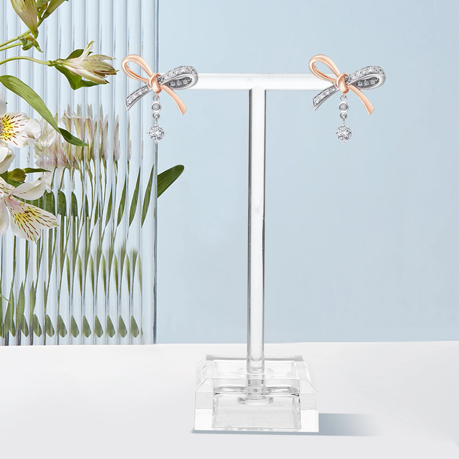 

Набор из 6 акриловых подставок для серег в форме буквы Т, органайзер для ювелирных изделий в ящик или комод, демонстрационная стойка для розничной торговли и рукоделия