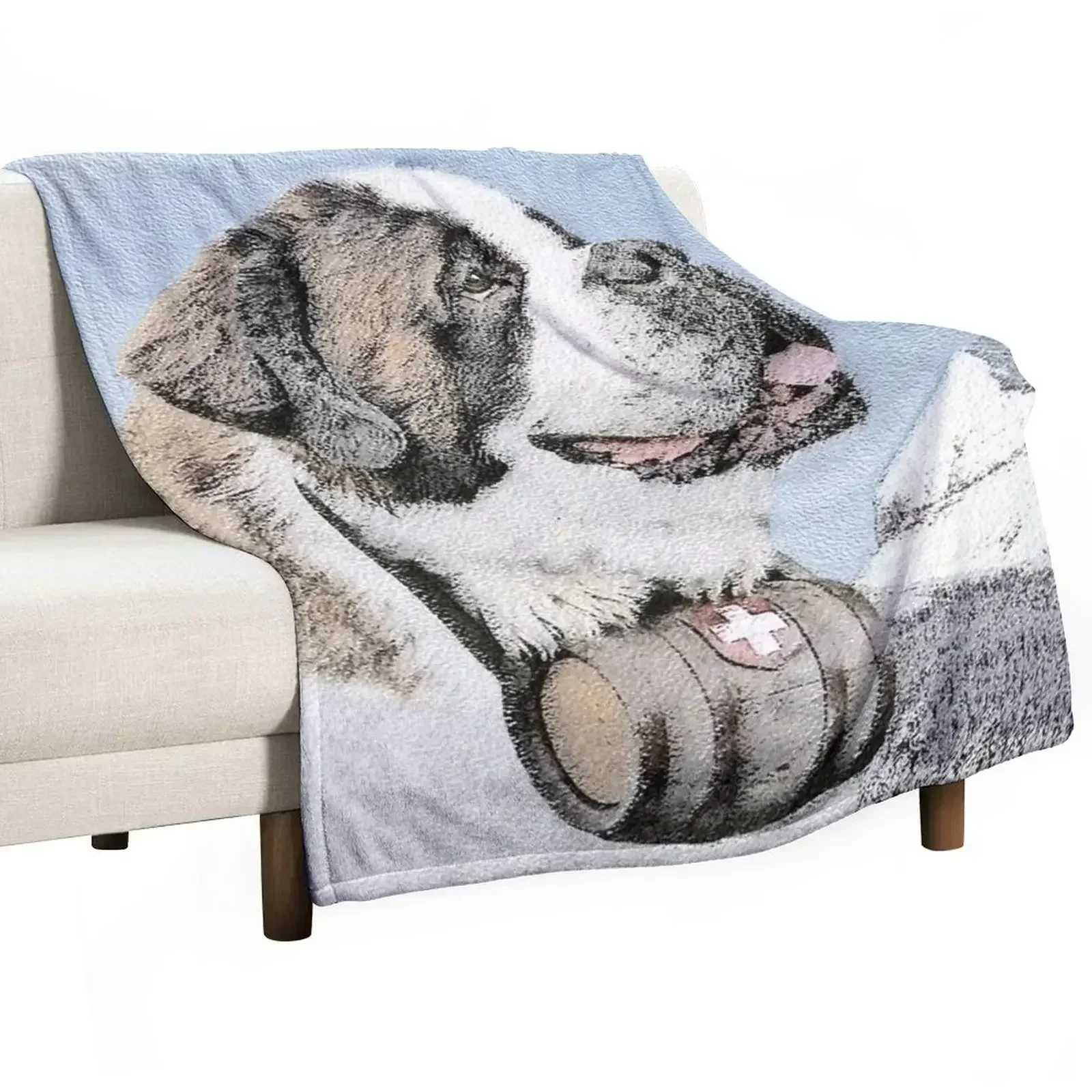 

Saint Bernard Throw Blanket heavy to sleep Personalized Gift christmas gifts Quilt Blankets