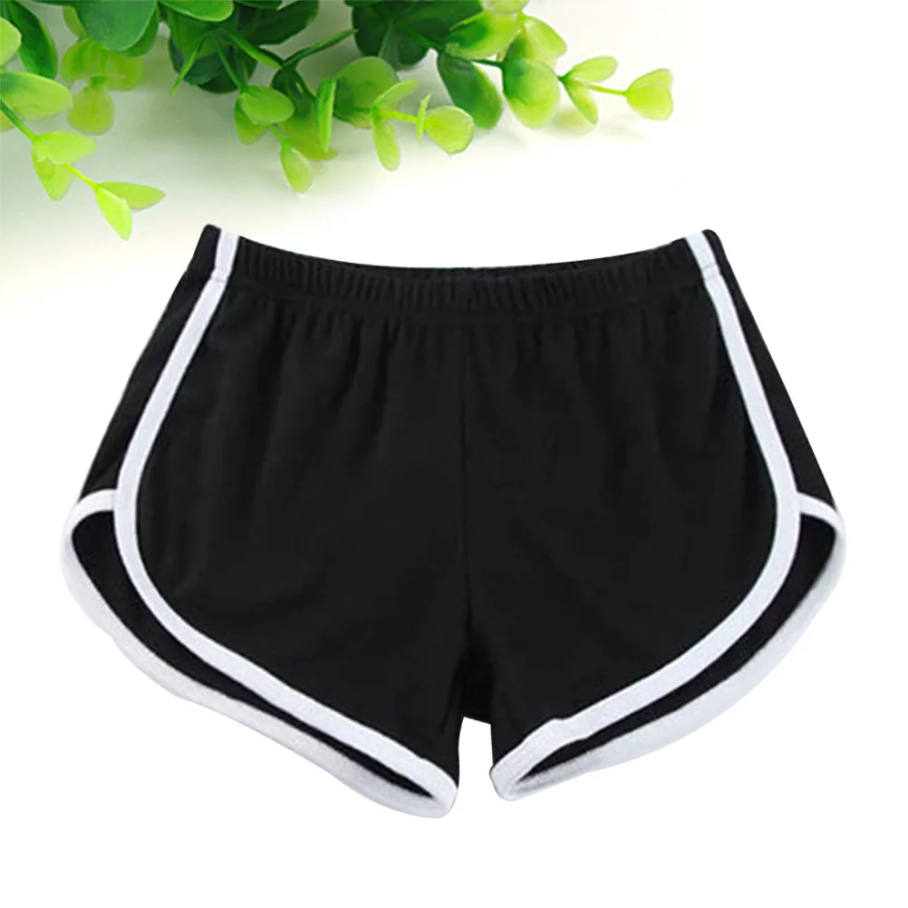 شورت رياضي قطني نسائي بخصر مطاطي سريع الجفاف وجيد التهوية للجري واليوجا للارتداء النشط في صالة الألعاب الرياضية