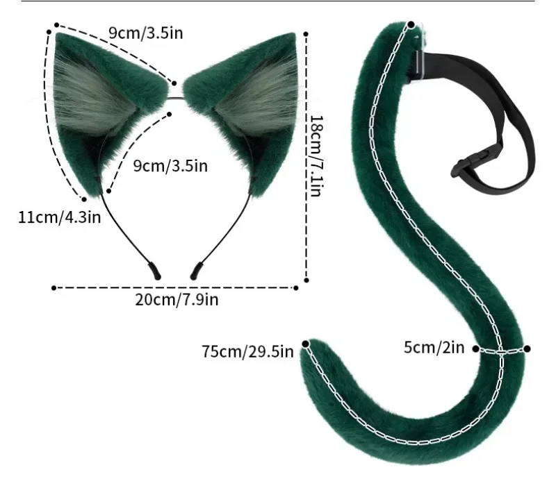 CosplayMaomao – accessori cosplay, coda d'oreille, cartone animato, couvre-chef mignon, Lolita, festa di carnevale di Halloween