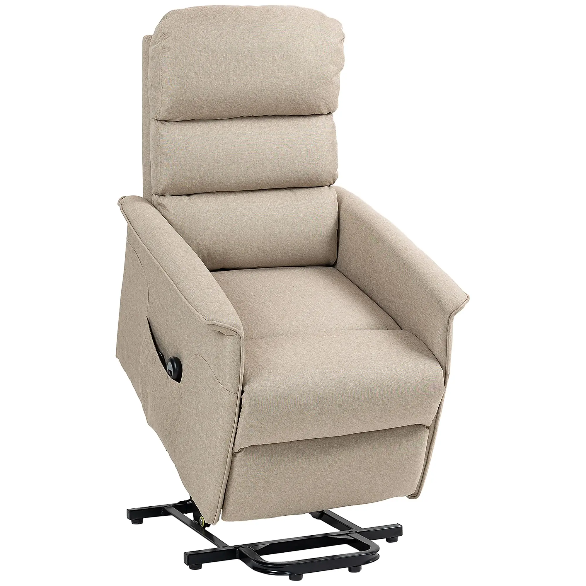 

Recliner Chair for Elderly Easy Assembly Fabric Lift Chair Adults Recliner Sofa with Remote Control Side Pockets Living Room