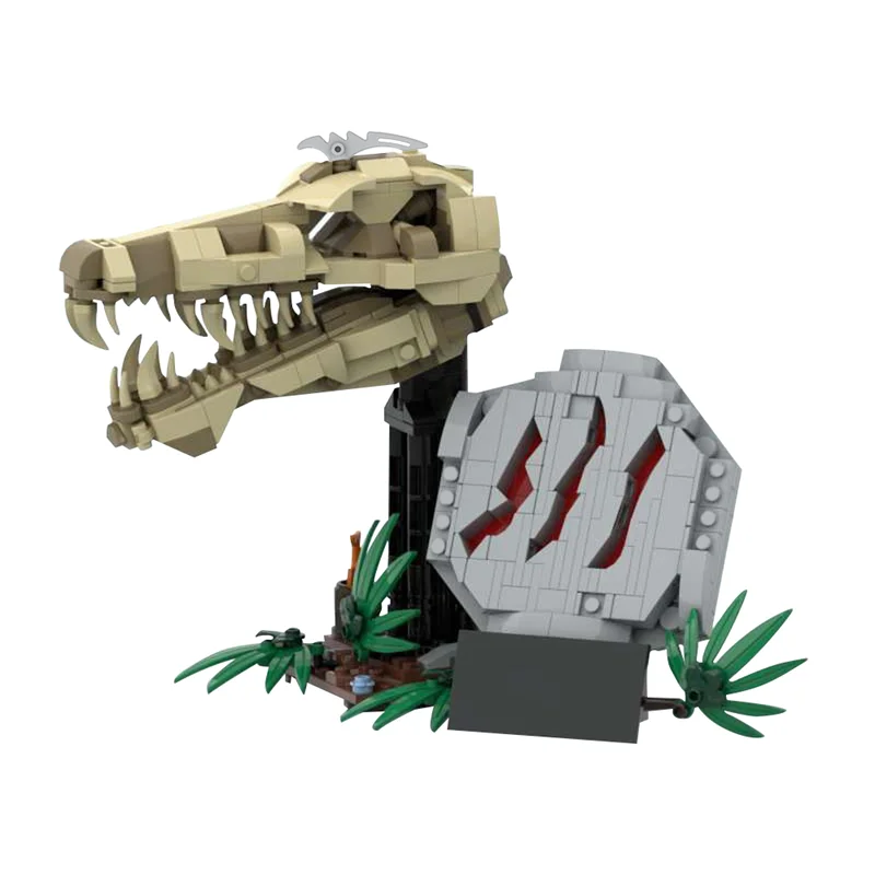 

MOC Dinosaur Fossils Spinosaurus Model Building Blocks Cretaceous Dinosaur Assembly Bricks Toy Children's Birthday Gift Ornament