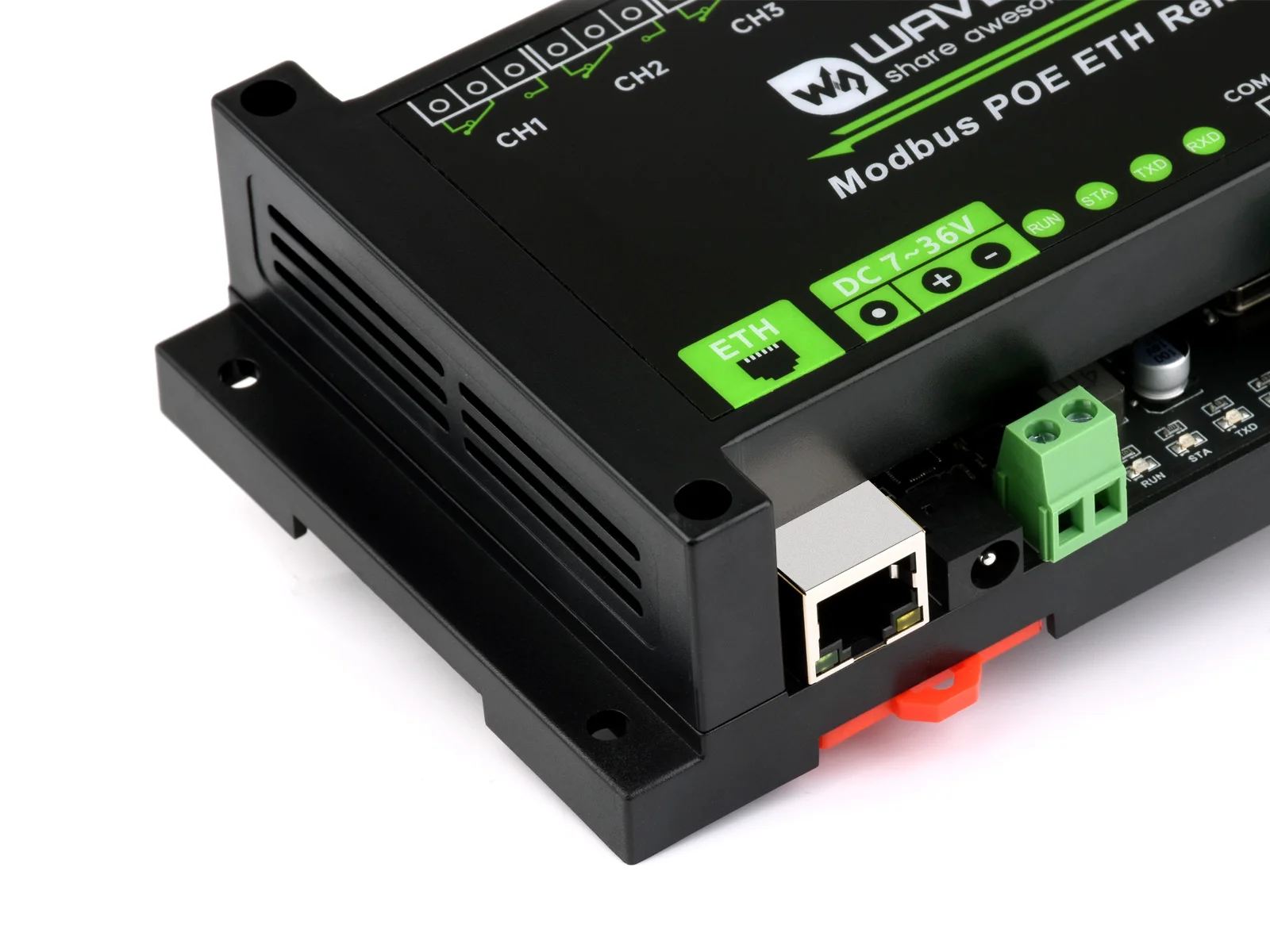 Imagem -04 - Módulo de Relé Ethernet Waveshare de Canais b com Entrada Digital Modbus Rtu Modbus Tcp Vários Isolamento e Protocolo Porta Poe