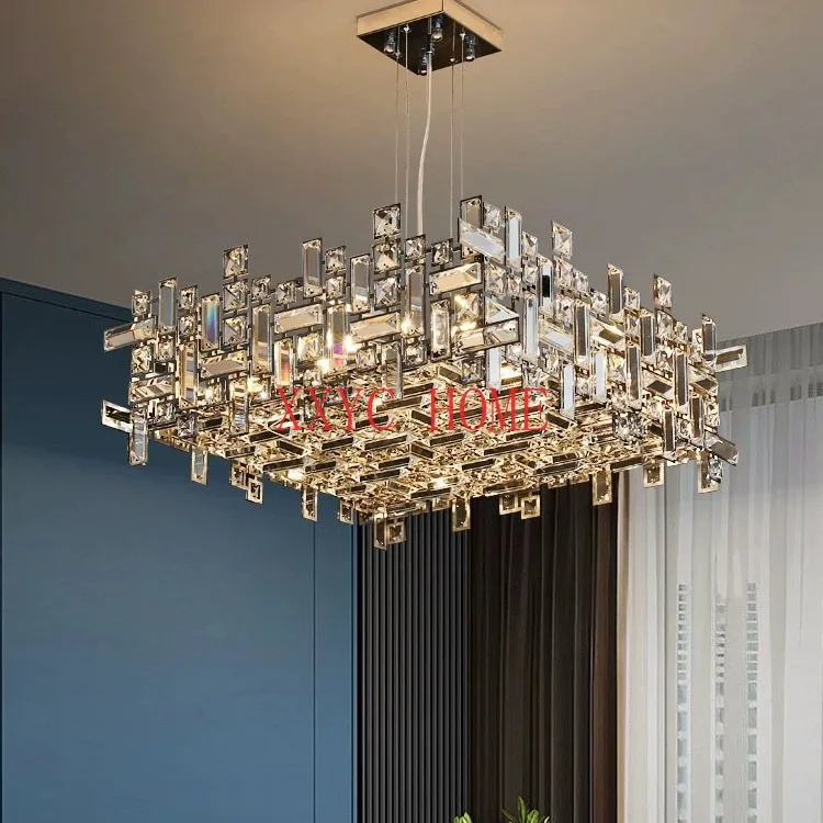 

Italian Light Luxury Crystal Living Room Chandelier Creative Upscale Grand Villa Designer Master Bedroom