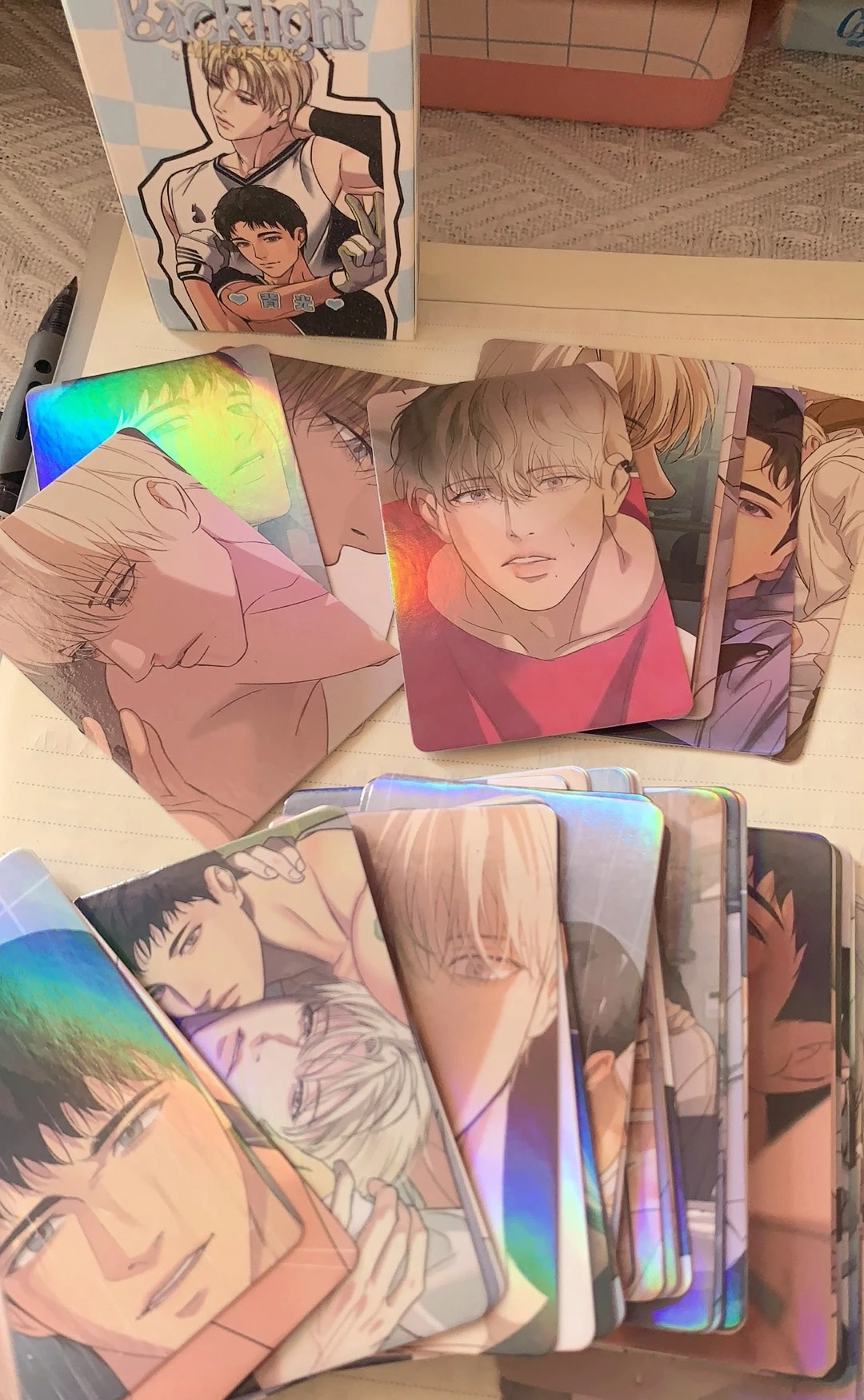 Korean Manga Backlight Laser Lomo Card Baek Yeongwoon, Han Seo-in Comic Characters Photocard Cosplay 50 Pcs/set