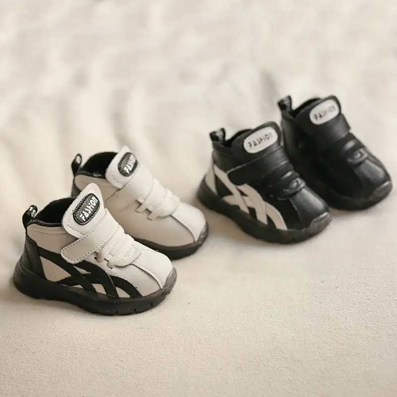 شتاء 2026 جديد طفل حذاء طفل صغير لمدة 1-2 سنة صبي فتاة صوف مبطن مشوا لأول مرة دافئ مع نعل ناعم غير قابل للانزلاق #3