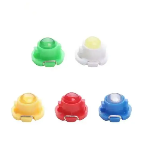 10pcs T3 T4.2 T4.7 LED Wedge Bulb New Dashboard Light Speed Meter Indicator Red Blue Green Car Signal Lamp for Auto Instrument
