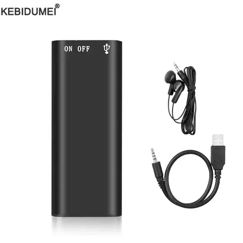 Imagen 1 del producto Grabadora de cinta Reproductor de Mp3 3 en 1 Voz profesional Audio digital Mini grabadora de voz Grabación de 192 Kbps Grabadora de audio WAV