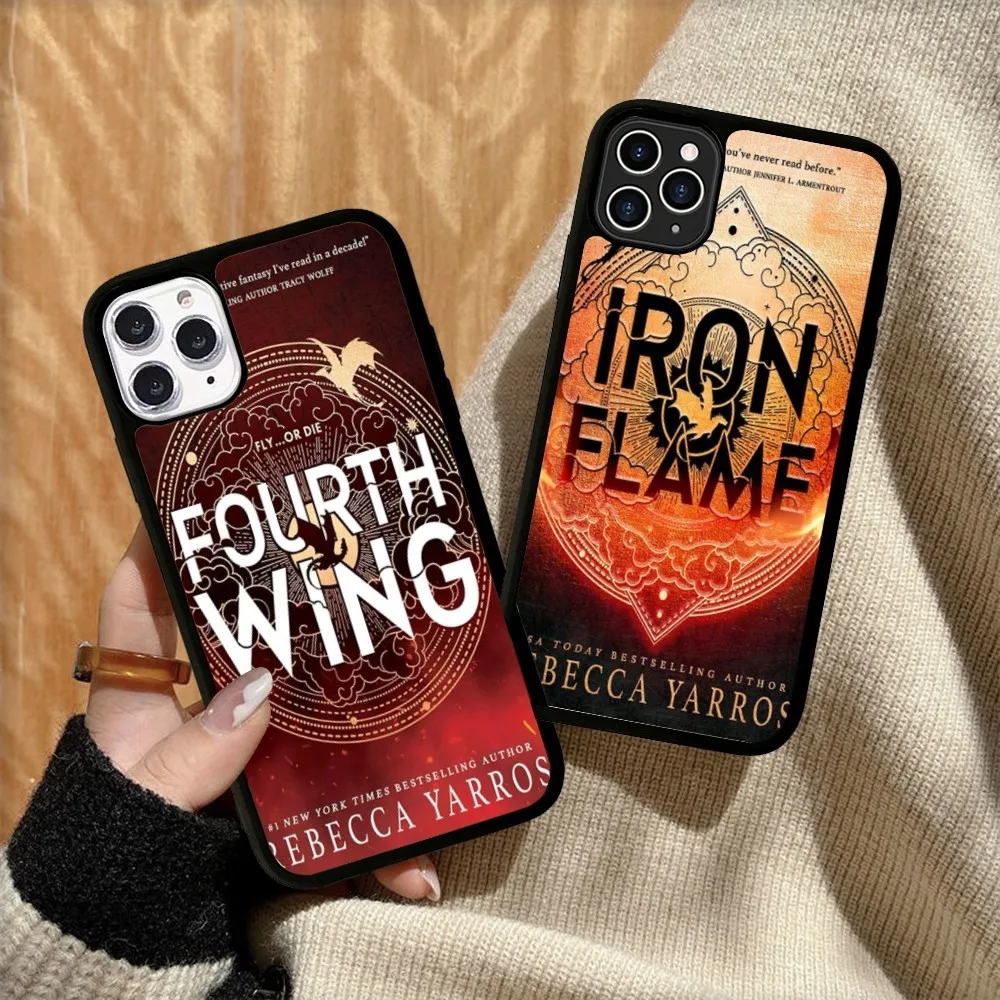 

Books F-Fourth Wing Iron F-Flame Phone Case Silicone PC+TPU For For IPhone 11 12 13 14 15 16 Plus Pro Max Cover