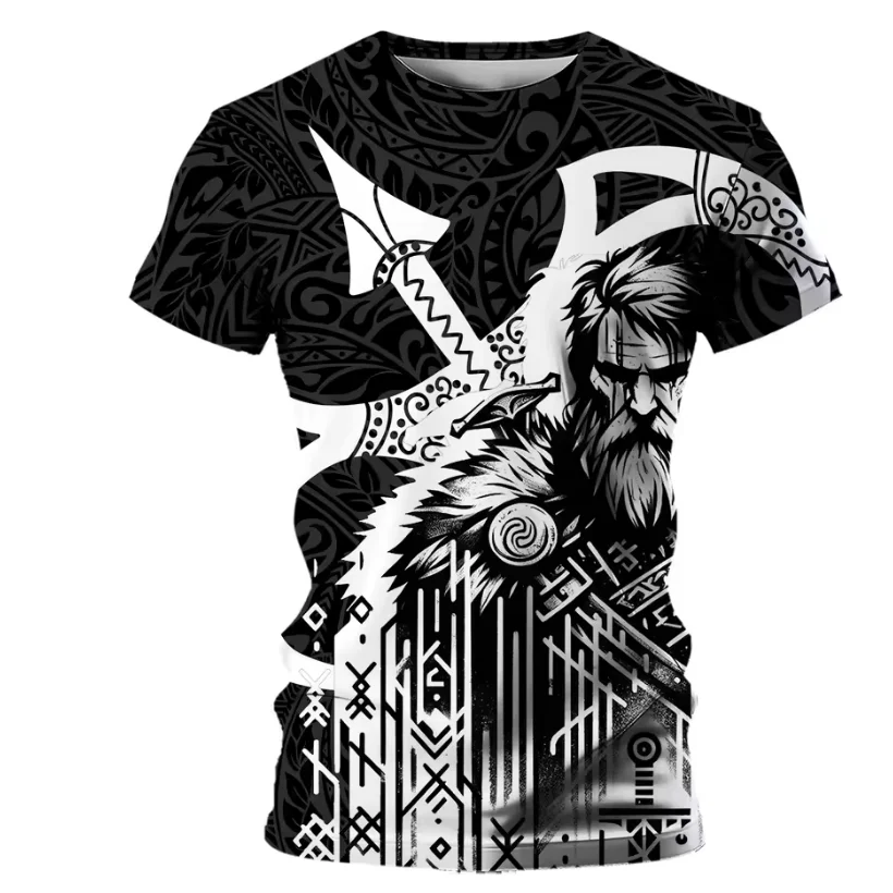 Retro Fashion Men's Casual T-shirt Templar O Collar Clothing 3D Printed Everyday Street Plus Size Loose Short Sleeve Top