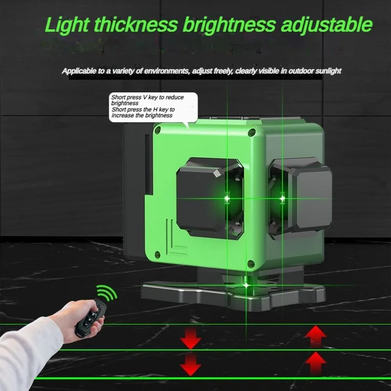 Mini Laser Level Device 12 Lines Multifunctional Professional Laser Level 360 Self-leveling Tools Construction Measurement