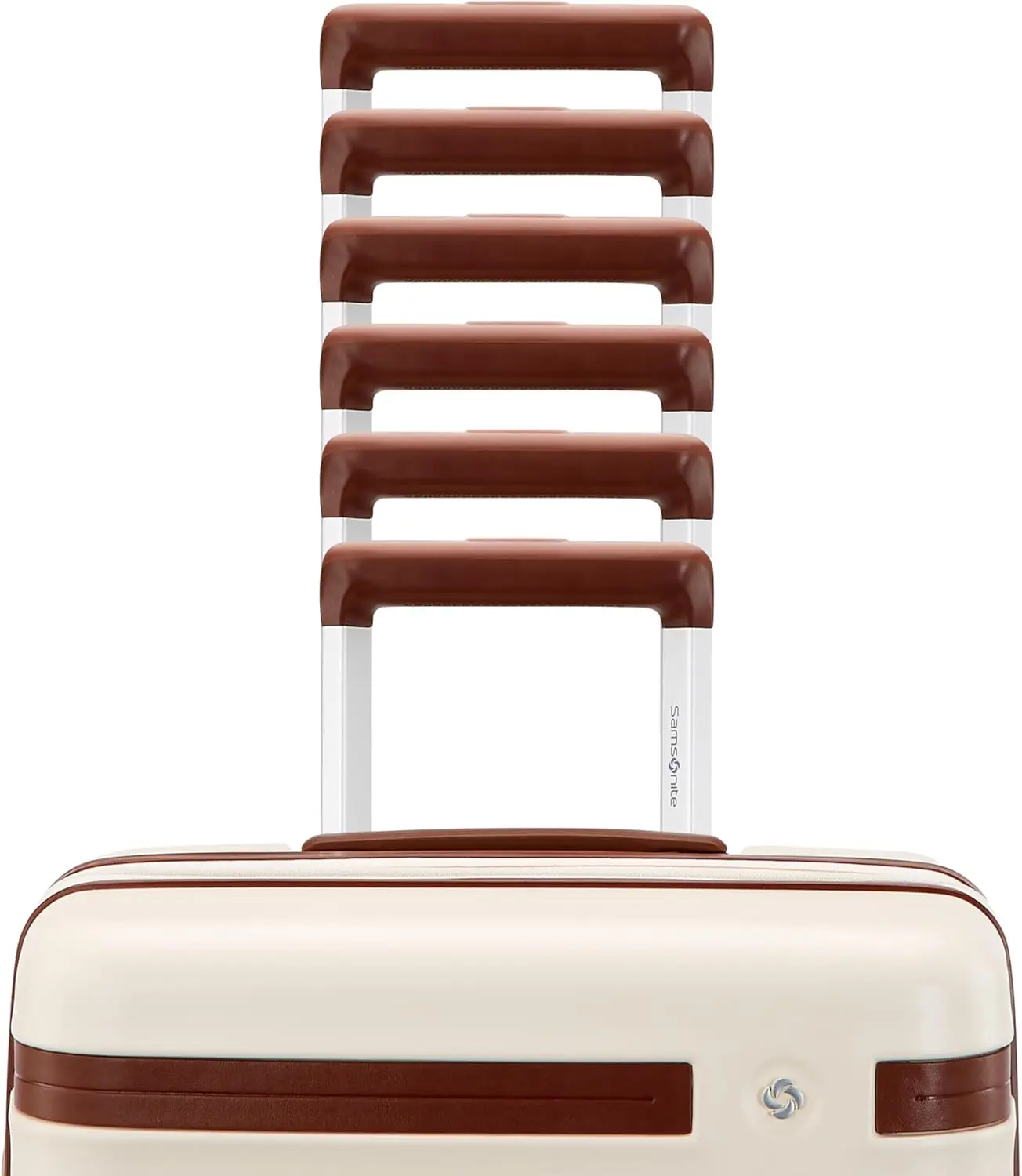 حقيبة حمل صلبة مقاس 21 بوصة من Virtuosa - قفل TSA، 360 درجة °   عجلات دوارة، بولي كربونات قابلة للتوسيع، أوف وايت