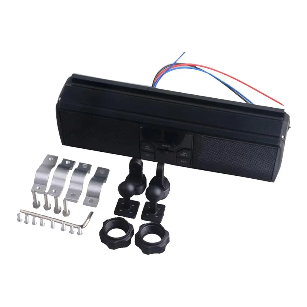 USB APP Control Motorcycle Speakers Anti-theft MP3 Bluetooth Audio Sound System FM Radio for Motorcycles