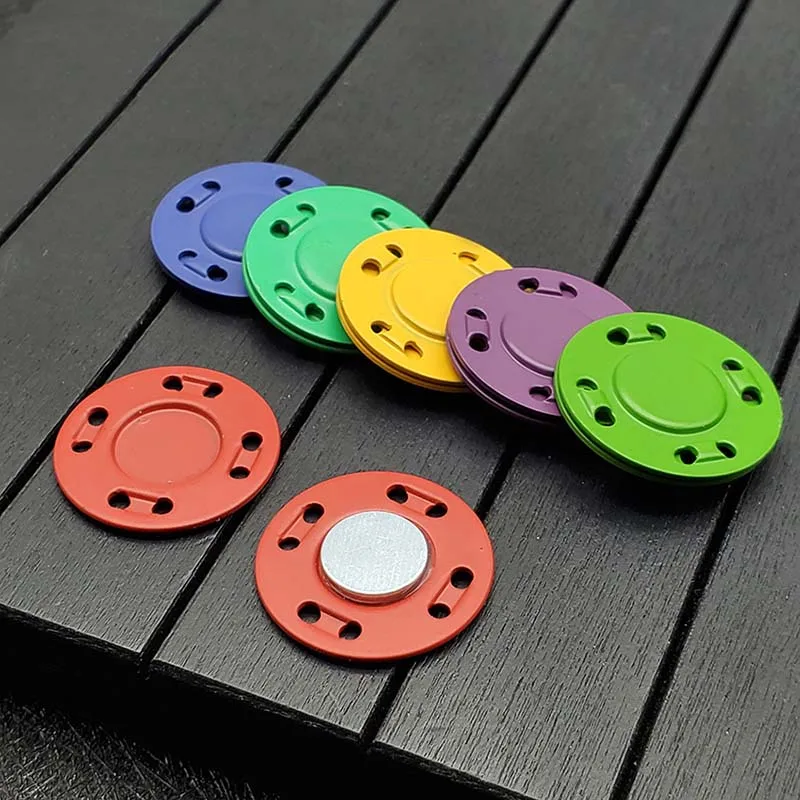 5Pairs 20Colors Metal Magnet Buckle Sewing Accessories Press Button For Jacket Bags Invisible Buckle DIY Cardigan Handwork Decor