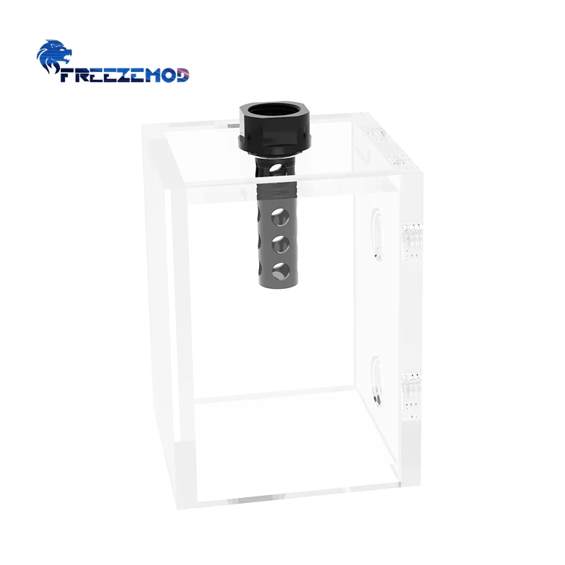 FREEZEMOD-PC Резервуар водяного охлаждения с внешней воздушной ловушкой, охлаждающими фитингами для ПК с защитой от пузырьков, PJ-PPQC