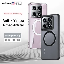 Case For Xiaomi 14T Pro Ice Heart Armor Acrylic Skin-friendly Magnetic Cover For Xiaomi 14 T Pro Shockproof Bumper Funda