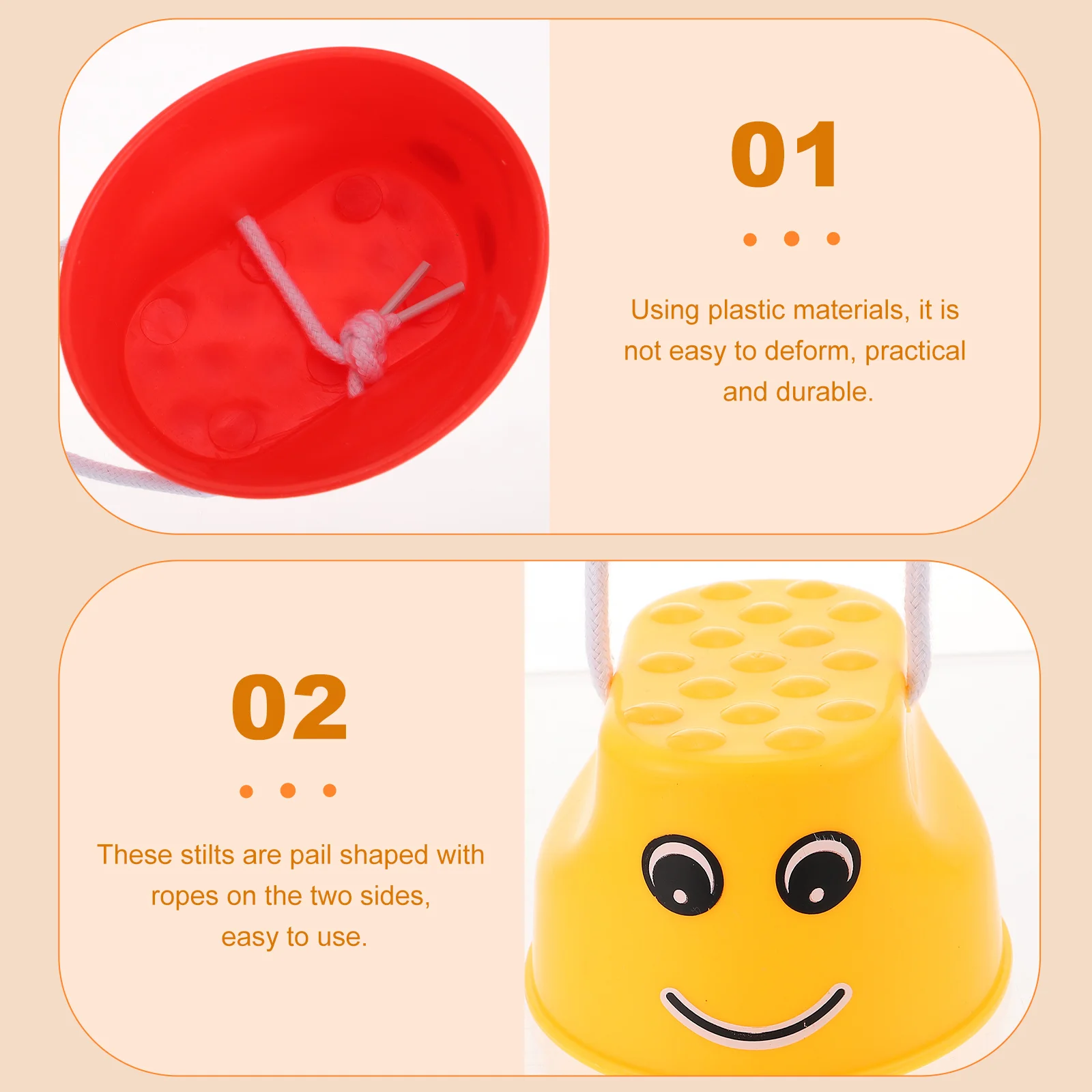 

5 pcs Stilt Shoes Kids Training Stilts Toy Children Sports Massage Anti-Slip Plastic Stilts Adorable Toy Outdoor