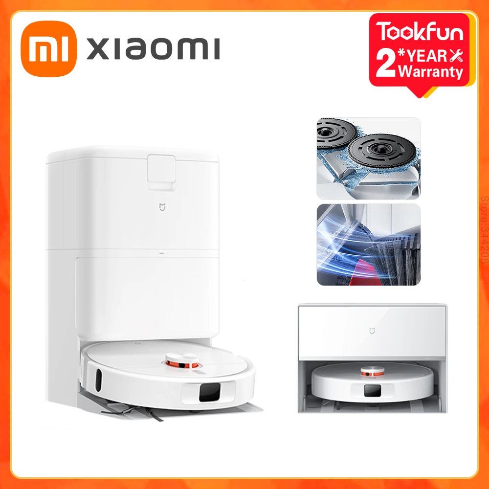 Робот-пылесос XIAOMI MIJIA 5C OV42CN 15000Pa Сверхширокая насадка с расширенными краями Домашняя самоочищающаяся машина для стрижки волос