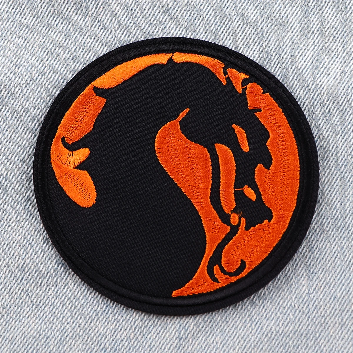 3D Action Fighting Games Patch Dragon Embroidered Patches For Clothing DIY Iron on Patches For Jacket Jeans Sew Stickers