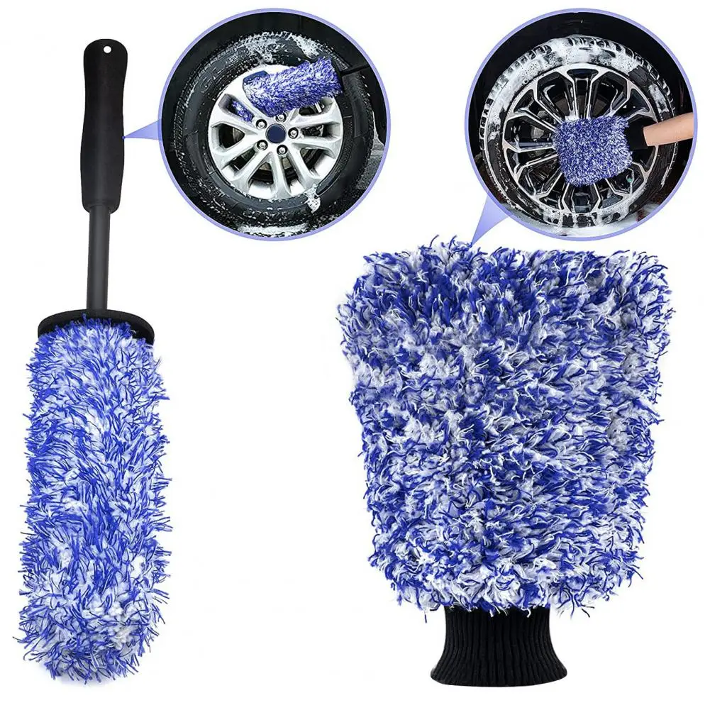 

Professional Wheel Brush Kit Effortlessly Clean Wheels Tires Safe on All Types Removes Grime Dirt Easily Car Hub Brush 1 Set