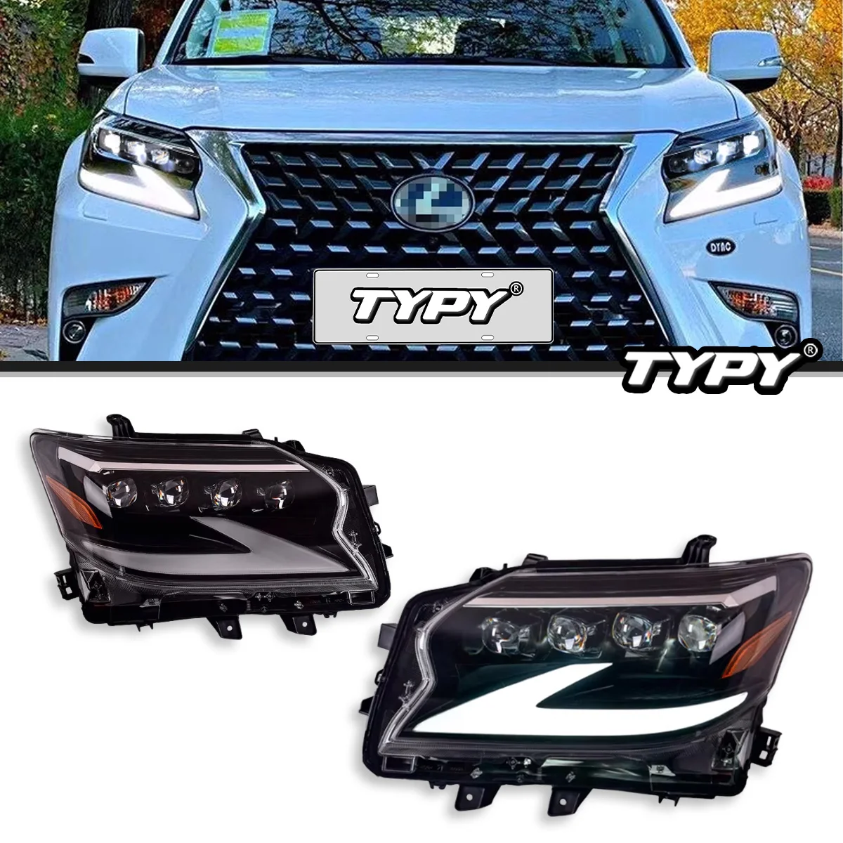 

Car Styling for Lexus GX GX400 LED Headlight 2014-2020 Headlights GX460 DRL Turn Signal High Beam Angel Eye Projector Lens