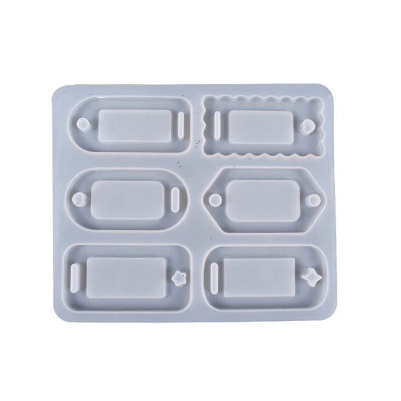 Moving Sand Pendant Silicone Mold Rectangle Keychain Epoxy Resin Mould DIY Charms-Jewelry Casting Molds Decorations