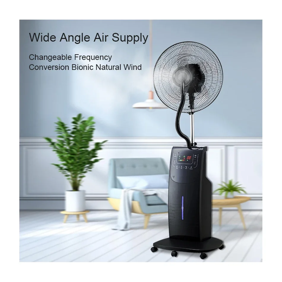 High Quality Air Cooler Domestic Standing Humidifier Mist Fan With Remote Water Mist Fan Spray