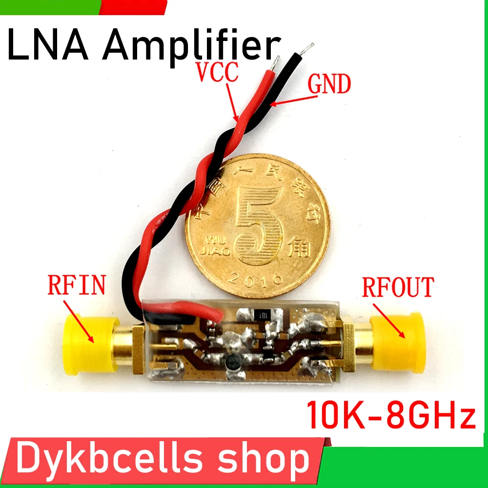 LNA 10KHZ-8GHZ High Gain Flatness RF Power Amplifier Radio Signal Drive Receiver Shortwave FM VHF UHF Walkie-talkie LORA SDR