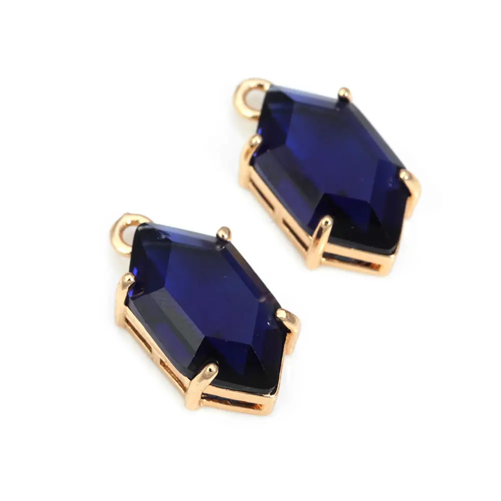 18K Gold Color Brass and Glass Horse Eye Charms Pendants Diy Jewelry Making Necklace Earrings Accessories for Women
