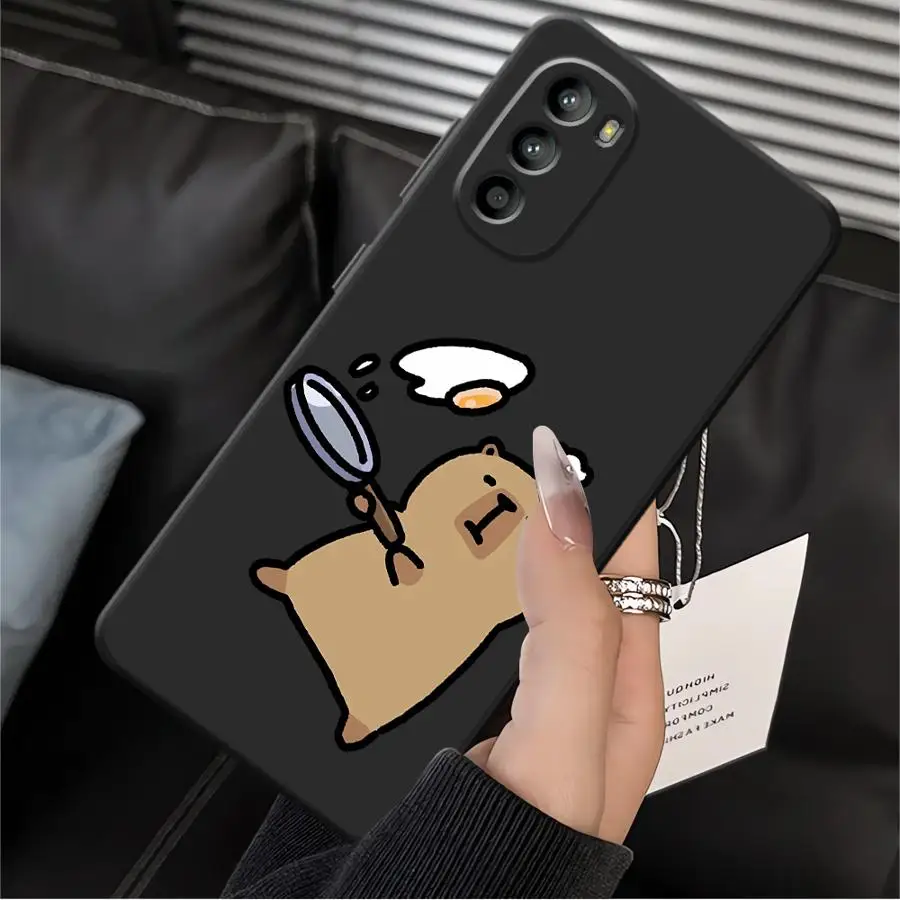 Custodia morbida per telefono posteriore per Moto S30 Pro X30 Pro Edge 20 30 Divertente capibara carino