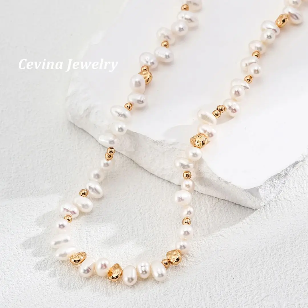 

2024 Trend Sterling silver For Women Fashion natural Pearl Choker Necklace