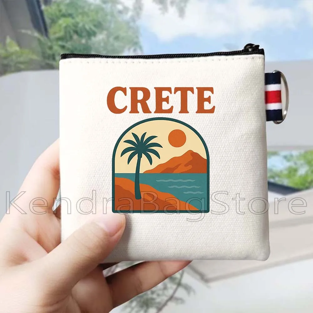 الجمالية Naxos كريت اليونان سانتوريني شاطئ الغروب الهدايا قماش محفظة نسائية للعملات المعدنية حقيبة صغيرة مربع مفتاح تخزين حافظة للبطاقات حقيبة المحفظة الحقيبة