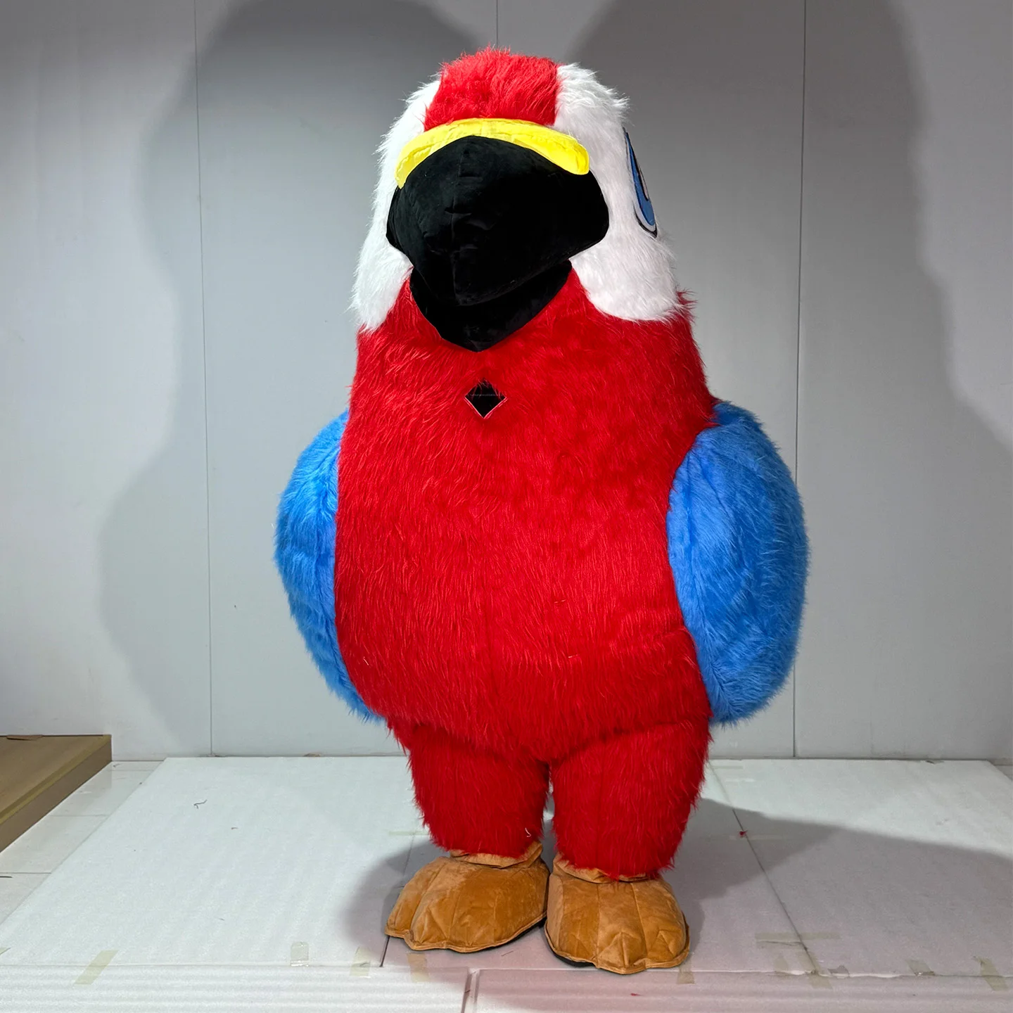 2 متر العملاق نفخ الببغاء زي التميمة الكبار الطيور الكرتون تفجير الملابس هالوين كرنفال الحيوان تأثيري الدعائم الطرف