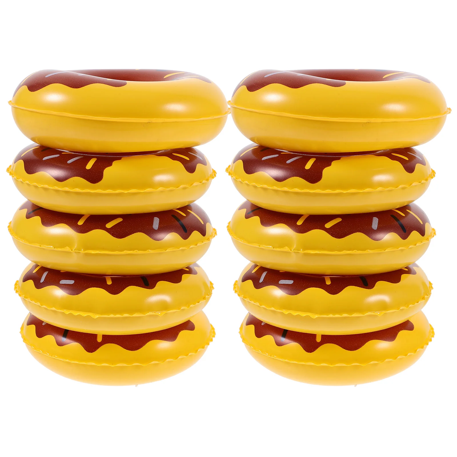 Mini Swimming Ring Donut Pool Inflatable Floats Doughnut Swimming Rings Inflatable Cup Coasters Inflatable Tubes Floaties Summer