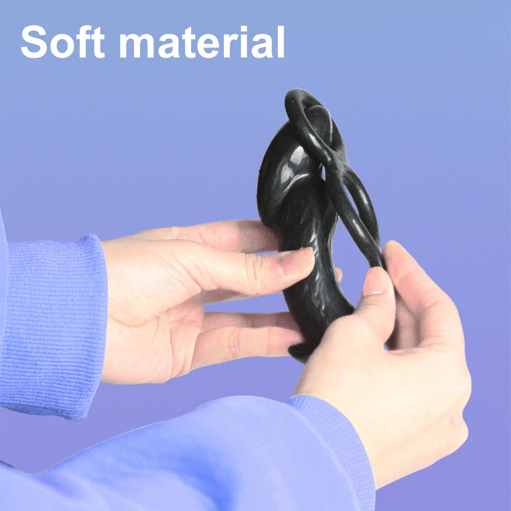 ذكر جهاز تدليك للبروستاتا المقابس الشرج هزاز تأخير القذف حلقة بعقب المكونات G بقعة محفز الجنس لعب للرجال مثليون جنسيا الاستمناء #4