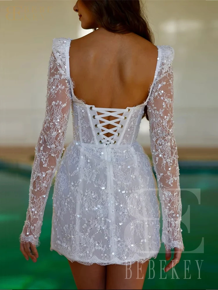 Thumbnail 2 - #38 Womens Long Sleeve Wedding Dress Price Drop Alerts